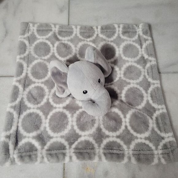 Hudson Baby | HB Gray & White Elephant Lovey - Picture 1 of 8
